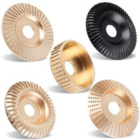Serplex 5Pcs Angle Grinder Wood Carving Disc Set, 4 And 4 1/2 Angle Grinder Attachments With 5/8 Inch Arbor, Stump Grinder Tool Grinding Wheel Shaping Disc For Wood Cutting, Grinder Cutting Wheel