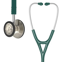 Elko El-250 Dexa Iii Ti Titanium Dual Head Acoustic Stethoscope | Adult & Pediatric Stethoscope With Double-Sided Natural Titanium Chestpiece | Two-Way Pvc Tubing | Doctors & Medical Students (Green)