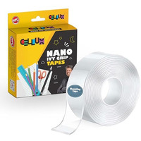 Cellux 3 Cm X 3 Meter Multipurpose Double Sided Tape - Adhesive Silicone Tape, Heavy Duty, Heat Resistant, Multi-Functional, Removable, Washable, Reusable Anti-Slip Gel Nano Grip Tape