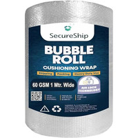 Secureship Heavy-Duty 60 Gsm Thickness 1 Meter Wide Bubble Wrap Roll Perfect For Shipping, Moving, And Storage Needs, Cushioning Material  Guard Your Items Against Impact And Damage (100 Meter)