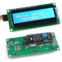 Invento 1Pcs 1602 16X2 Hd44780 Character Lcd Yellow-Green Welded With Iic/I2C Serial Interface Adapter Module