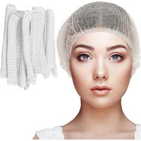 Rudra Premium Disposable Bouffant Caps | White Hair Cover With Elastic Band | Hygienic Head Protection For Salons, Spas, Kitchens | Universal Fit | Bulk Pack (500 Pcs)