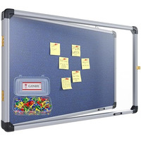 Goshu Notice Board 2 Feet X3 Feet Shutter Board With Acrylic Cover Premium Material Pin-Up Board/Bulletin Board/Display Board With 50 Push Pins For Office, School & College (2X3 Feet, Blue)