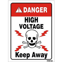 Clickforsign Hv-Keepaway-Sb-30 Danger High Voltage Keep Away Sign Board