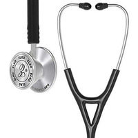 Elko El-060 Cardio Iii Ss Stainless Steel Acoustic Stethoscope | Two-Way Pvc Tubing | Double Sided Chestpiece For Adult & Pediatric Patient | Doctors & Medical Students (Black)