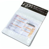 Securement Courier Bags/Envelopes/Pouches/Cover With Pod, 51 Microns, 16 Inch X 20 Inch, White And Black, Pack Of 100
