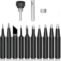 Serplex Soldering Iron Tips Kit, 10Pcs Assorted Soldering Tips For Hakko 900M 936, 60W /80W Welding Head Solder Tips Replacement Accessories Soldering Tips Kit Welding Tip Soldering Accessories