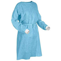 Cuff- Shield Non Woven Polypropylene Disposable Gown (Pack Of 10 Pcs, Color-Blue, Length-48Inch, Knitted Cuff, Size-Regular Fits All) - 40 Gsm Spun-Bond Breathable Fabric