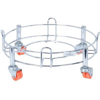 Dryingwell (Bhagwati) Strong And Heavy Premium Stainless Steel Lpg Gas Cylinder Trolley With Heavy Duty Wheels For Home (1Pc)