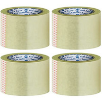 Vcr Self Adhesive Transparent Cello Tape - 65 Meters In Length - 72Mm / 3" Width - 4 Rolls Per Pack - Bopp Industrial Packaging Tape For E-Commerce Box Packing, Office And Home Use
