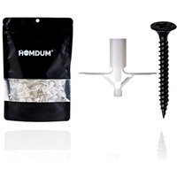 Homdum Toggle Drywall Anchor - Butterfly Nylon Plug Size 10 X 35 Mm 20 Nos With Drywall Screw 20 Nos Total Items 40 Nos.