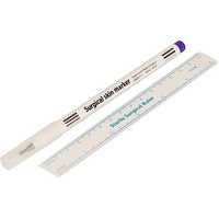 Otica Skin Marker With Ruler Surgical Skin Marker Stencil Pen Tattoo Measure Ruler Set Tool (Pack Of 3)