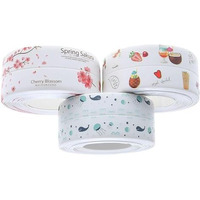 3 Pcs Waterproof Tape For Kitchen Sink Oil Proof Caulk Kitchen Sink Tape Waterproof For Corner Caulk Self Adhesive Sealing Tape Gap Sealer For Platform Bathroom(Multi Print)