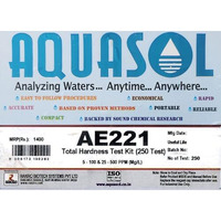 Aquasol Ae221 Total Hardness Test Kit 250 Tests (5-100 & 25-500 Ppm (Mg/L)