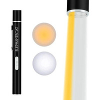 Elephantboat Dual Light Pen Torch For Doctors Nurses - Usb Rechargeable White And Yellow Beam For Checking Oral, Pupil, Eyes, Ears, Nasal Cavity (Black)