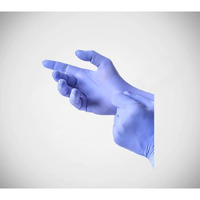 Romsons Blue Nitrile Medical Examination Powdered Hand Gloves, Large (100 Pcs/Box)