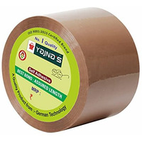 Yajnas Brown Bopp Tape Self Adhesive High-Strength Packing Tape Roll, Packaging Tape | Brown Cello Tape | E-Commerce Packaging Tape For Home, Office Use & Box Packaging (3 Inch, 100, 1)