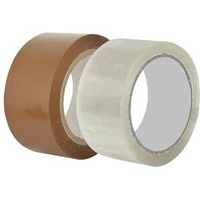 Heavix Bopp Packaging Tape | Clear + Brown | 48Mm X 50 Meter | Combo For Packaging, Decorating And Diy