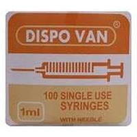 Dispovan Disposable 1Ml 26X0.5 Syringe With Medical Needle (Pack Of 100)