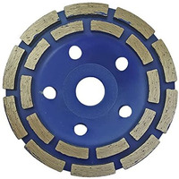 Inditrust 5 Inch 125Mm Double Row Segmented Rim Diamond Cup Angle Grinder Wheel For Removal Of Concrete And Paint Epoxy Etc From Marble Granite Stone By Grinding Disc