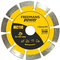Freemans Mc110 Power Diamond Cutting Blade - 4 Inch/110Mm X 10T For Marble, Stone, Concrete Cutting (Pack Of 1) Cutting Wheel
