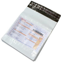 Securement Tamper Proof Polybags/Pouches With Sealking Pod, 60 Micron, 10 Inch X 12 Inch, White And Black, Pack Of 500