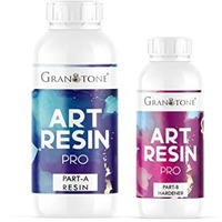 Granotone Crystal Clear Uv-Resistant Epoxy Resin Art Kit, Long-Lasting, Smooth Finish, Non-Toxic, Easy To Use With Self-Leveling, Suitable For Jewellery And Keychain Making, 300 Grams
