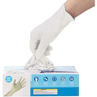 Kashi Surgicals Latex Powdered Examination Disposable Hand Gloves - Medium, White Pack Of (80 Pieces / 40 Pairs)