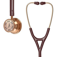 Elko El-190 Rose Gold Edition Cross Iii Ss Stainless Steel Dual Head Acoustic Stethoscope | Adult & Pediatric Stethoscope With Double-Sided Rose Gold Chestpiece | Two-Way Pvc Tubing | Doctors & Medical Students (Brown)