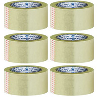 Vcr Self Adhesive Transparent Cello Tape - 65 Meters In Length - 48Mm / 2" Width - 6 Rolls Per Pack - Bopp Industrial Packaging Tape For E-Commerce Box Packing, Office And Home Use