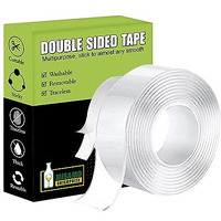 Misamo Enterprise Double-Sided Clear Adhesive Tape, Reusable Mounting Tape For Crafts And Scrapbooking, Diy Projects (2 Mm, 3 Meter)