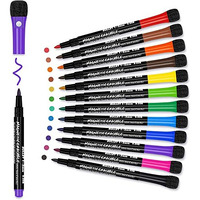Merayo White Board Marker, Markers For White Board Magnetic Dry Erase Markers Fine Tip Low-Odor Whiteboard Markers For Kids, Teacher Supplies For Classroom, Office And School Supplies (12 Colors)