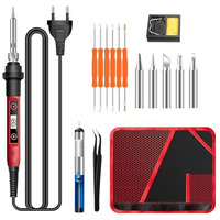 Serplex Soldering Iron Kit Set Soldering Iron 60 Watt Original 220V Soldering Kit Set Temperature Adjustable Soldering Iron Bit Set With Lcd Digital Display Electric Soldering Iron 5 Soldering Tips