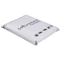 Securement Plastic Pod Courier Packaging Bags, 12X 14, White, Pack Of 100