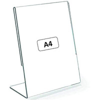 Bigimall Acrylic Tent Card Holder Display Stand A4 Paper Holder Signage Holder Photo Frame Meeting Stand 8.5X12 Inches (3Mm, Cell Cast Acrylic)