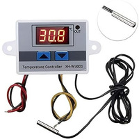 Hexonix Xh-W3001 Digital Display Temperature Controller 220V 10A | Led Temperature Controller With Thermostat Control Switch Probe - White