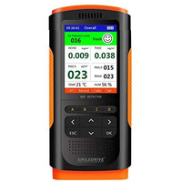 Smiledrive Portable Air Quality Pollution Detector Meter With Color Graphic Display-Pm 1/2.5/10, Tvoc, Hcho Checker Temperature Humidity Aqi Tester