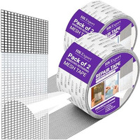 Hkexport Mosquito Net Patch Repair Tape, Window Screen Repair Tap, Strong Adhesive & Waterproof Window Mosquito Net Covering Mesh Tape For Door Tears Holes Screen Patch Repair (Pack Of 2 (Net Tape))