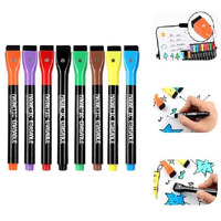 Astonandia 8Pcs Magnetic Dry Erase Markers White Board Marker Fine Tip Dry Erase Markers 8 Colors Markers For White Board Erasable Board Marker Magnetic Markers For Kids