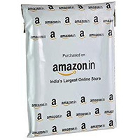 Securement Plastic Amazon Branded Economy Non-Pod Poly Bags (Without Pod Jacket) -6 X 8 Inches (100 Pcs), Grey