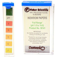 10140 Indicator Papers-Full Range (Ph 1.0 To 14.0) Fisher Scientific - 10 Bks (200 Strips)
