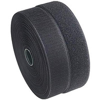 Sunkizzrs 5M Hook + 5M Loop (Width-25Mm) Tape Roll Strips With Adhesive Back Mounting Tape For Picture And Tools Hanging Pedal Board Fastening Black Stick-On Tape