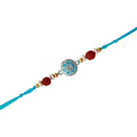 Shalinindia Premium Designer Blue Enamel Rakhi For Brother  Rakhi Thread, Rakhi Bracelet, Traditional Raksha Bandhan Gift For Bhaiya