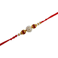 Shalinindia Premium Designer Red Bead Rakhi For Brother  Rakhi Thread, Rakhi Bracelet, Traditional Raksha Bandhan Gift For Bhaiya