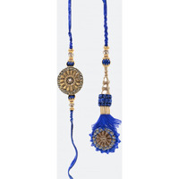 Store Indya Premium Designer Peach Rakhi Set Of 2 With Roli Chawal For Bhaiya Bhabhi  Traditional Lumba Set, Thread Rakhi With Stones  Ideal Raksha Bandhan Gift