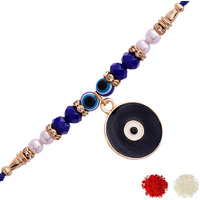 Voylla Blue Stone Decked Evil Eye Design Rakhi