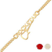 Voylla Gold Tone Rockstar Rakhi Bracelet|Rakhi For Brother|