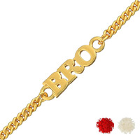 Voylla Gold Tone Fashionable Bro Rakhi Bracelet|Rakhi For Brother|