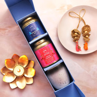 Oh Cha - Azure Collections Rakhi Gift For Brother/Sister | Gift Box With 2 Teas, 1 Ceramic Kulhad, Rakhi, Moli, Chawal, Honey, Infuser, Personalized Note | Rakhi Gift Hamper | Rakshabandhan Gift