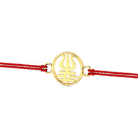 Kuberbox Shiva 14K Gold Rakhi Bracelet For Brother